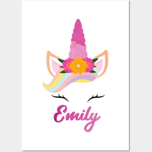 Name emily unicorn Posters and Art